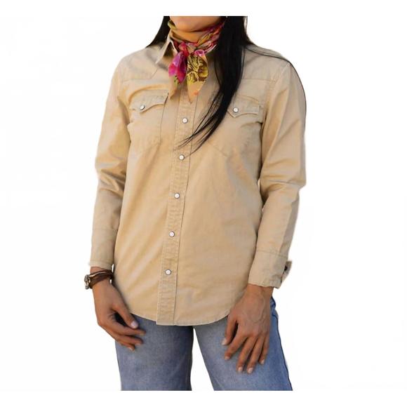 RODEO QUINCY Tops - NEW RODEO QUINCY cedona pearlsnap top in khaki